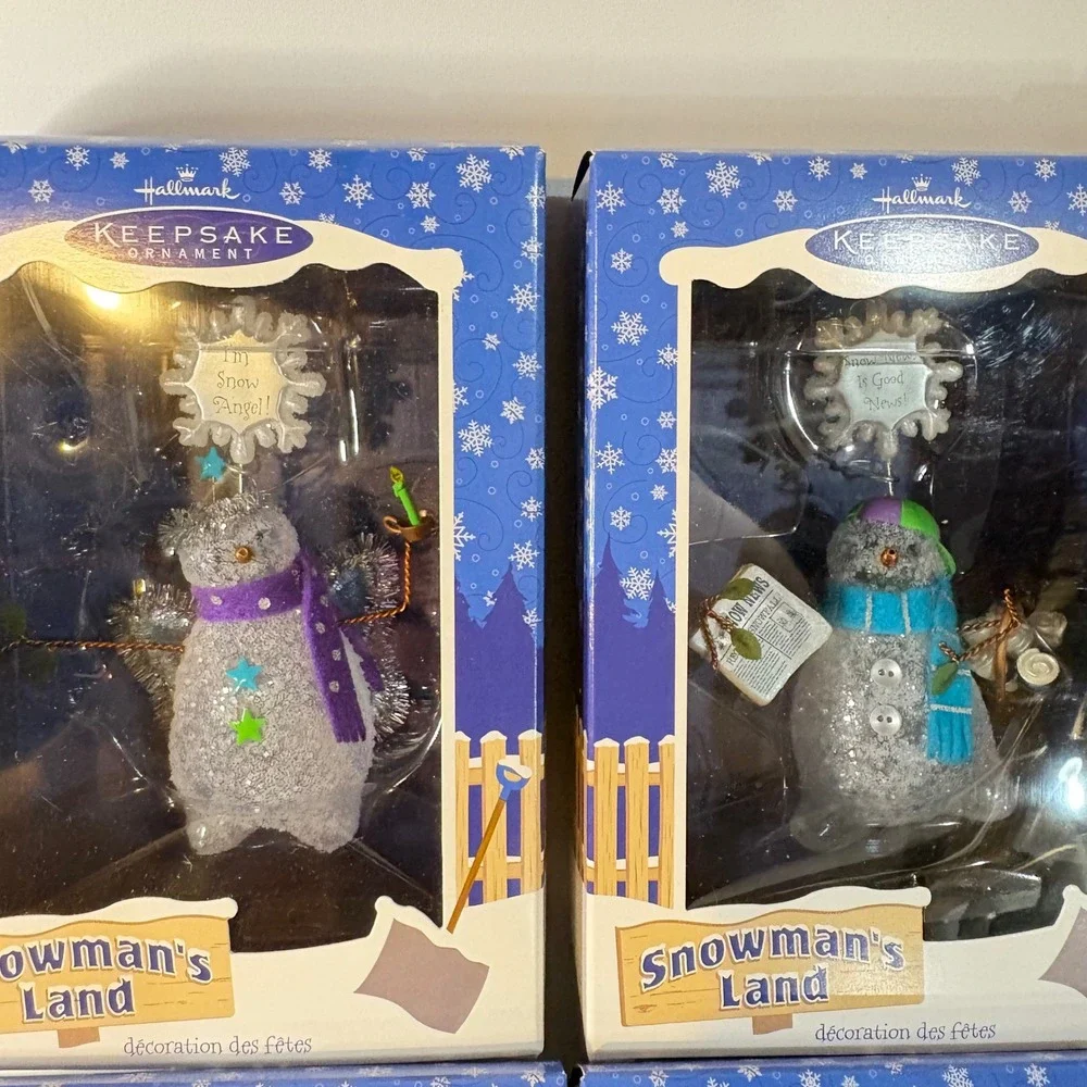 Hallmark Keepsake Snowman's Land Figures Set of 7 Tammy Haddix 2003 Vintage